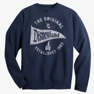 Disneyland Pennant Sweatshirt for Adults Navy Blue